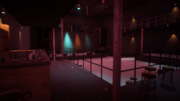 Music club, view from the bar
