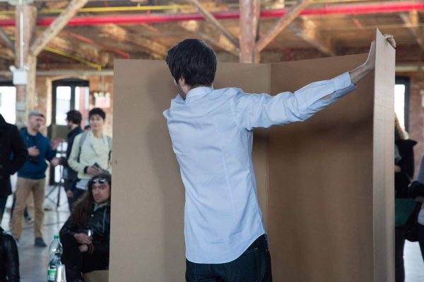 Moving large cardboard panel/speaker