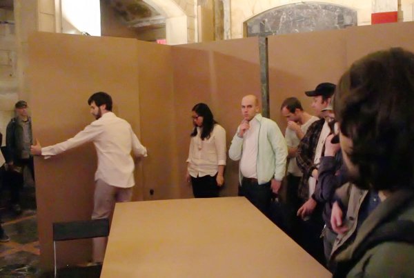 Reconfiguring walls as a table